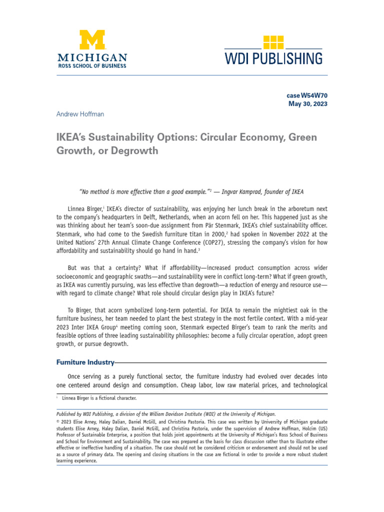IKEA's Sustainability Strategies 2023 | PDF | Forest Stewardship ...
