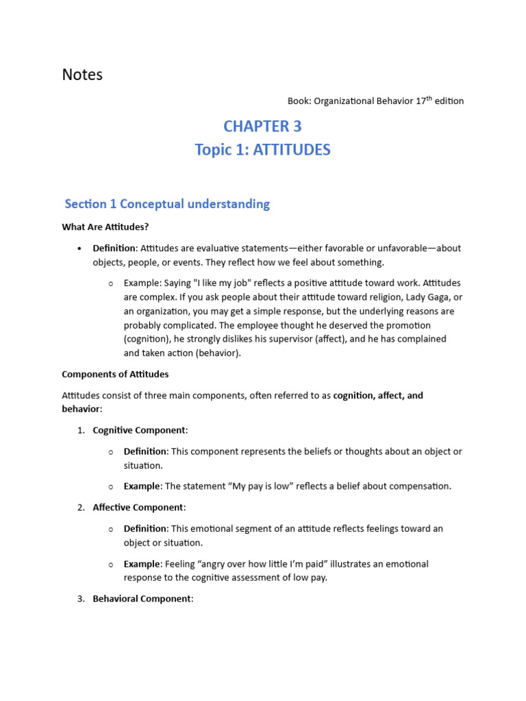 CHAPTER 3 OB | PDF | Job Satisfaction | Turnover (Employment)