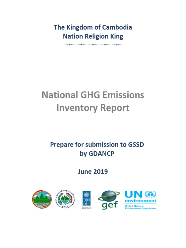 Cambodia GHG Emissions Report 2019 | PDF | Greenhouse Gas | United ...
