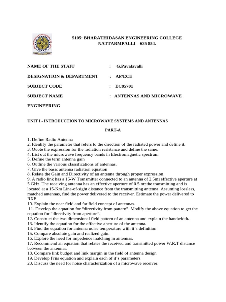 5105: Bharathidasan Engineering College NATTARMPALLI - 635 854 | PDF ...