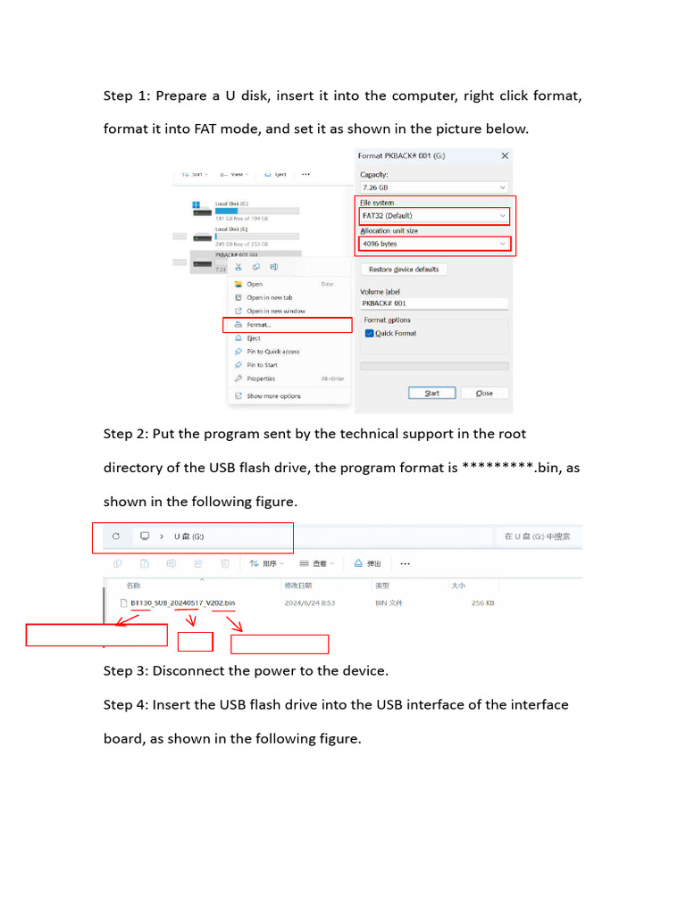 USB Firmware Upgrade Instructions | PDF