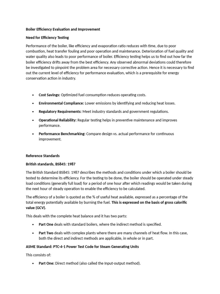 Boiler Efficiency Testing and Improvement | PDF | Boiler | Combustion