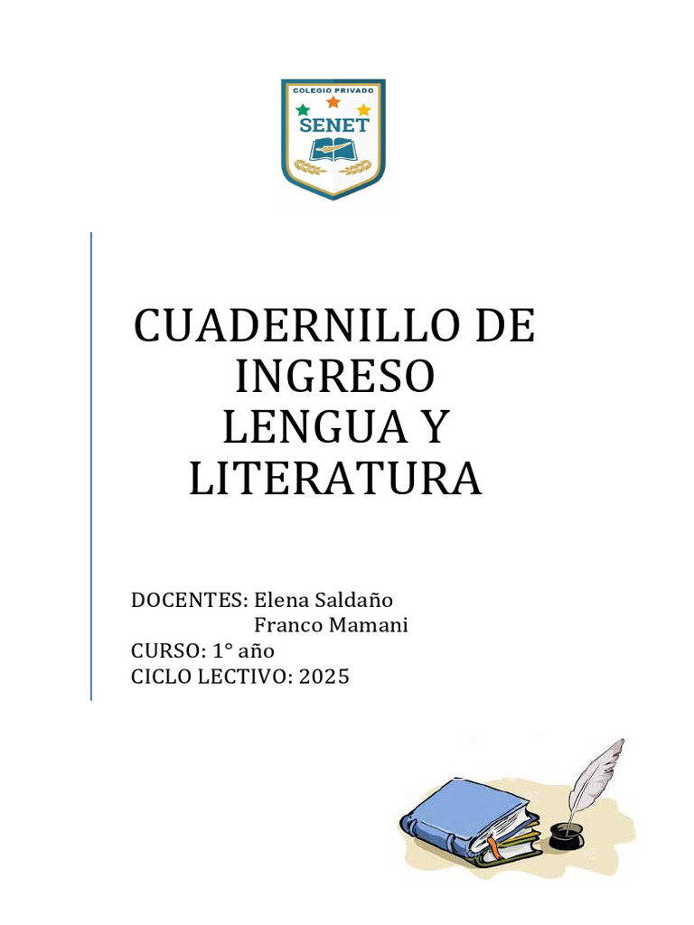 Cuadernillo de Lengua y Literatura 2025 | PDF | Astronautas
