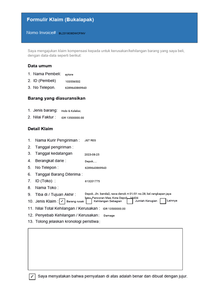 Bukalapak Transit 2023 08 3408ab Claim Form Police ...