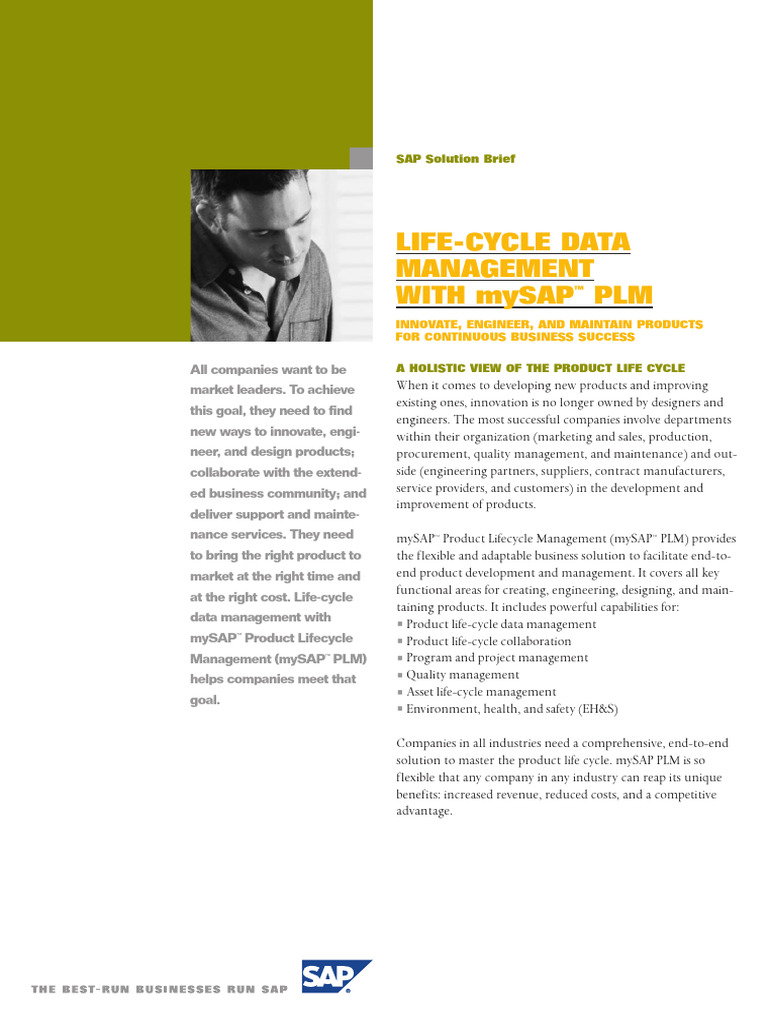 Life-Cycle Data Management With mySAP PLM | PDF | Product Lifecycle ...