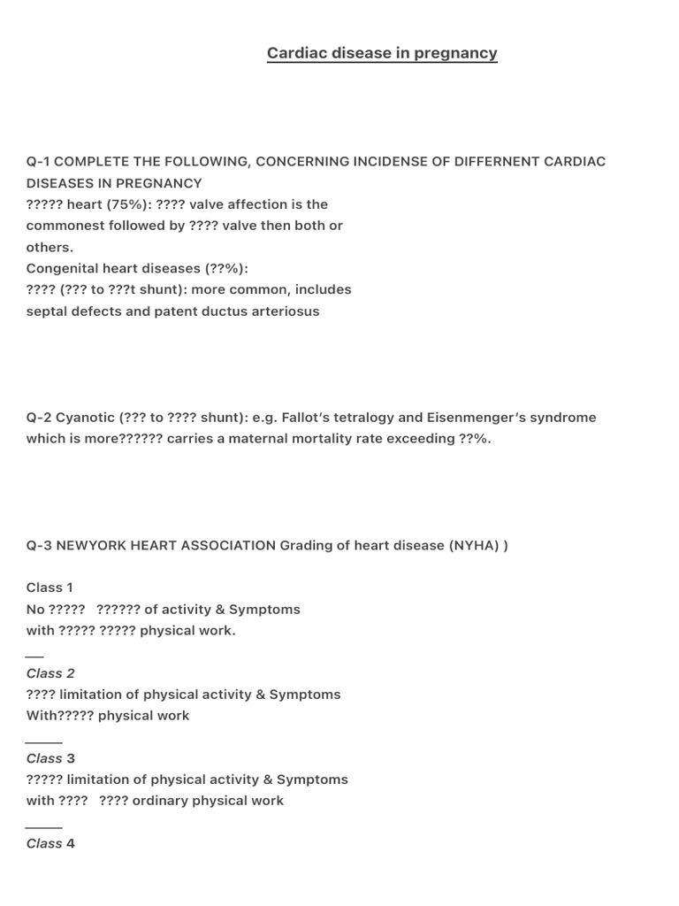 Cardiac Disease in Pregnancy | PDF | Congenital Heart Defect | Heart