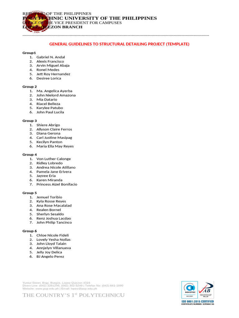 Structural Detailing Guidelines Template | PDF | Framing (Construction ...