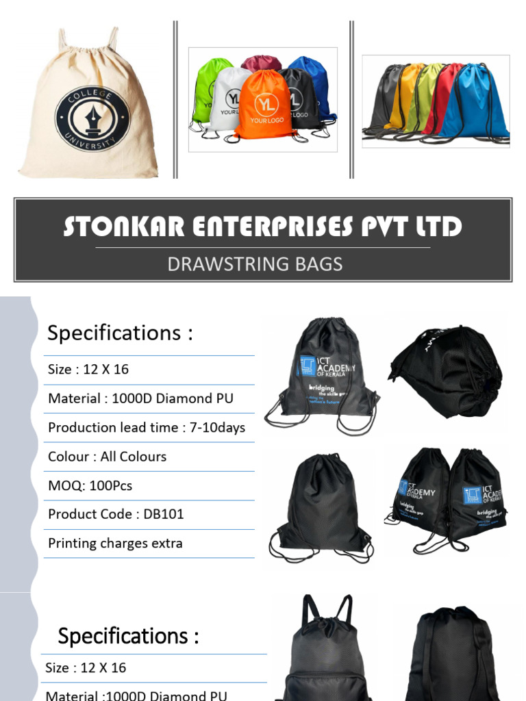 Drawstring Bags PDF | PDF