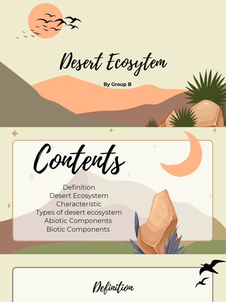 Desert Ecosystem: Biotic and Abiotic Factors | PDF | Desert | Ecosystem