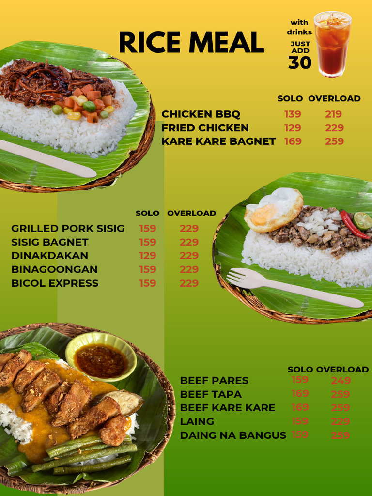 Waltermart Subic Menu | PDF