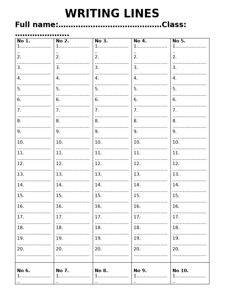 Writing Lines | PDF
