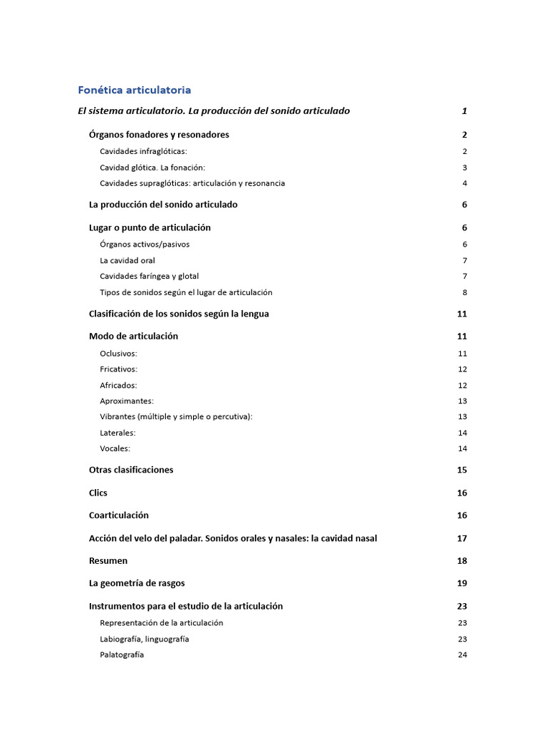 Fonética Articulatoria y Sonidos | PDF | Fonema | Voz humana