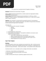 Standard: Extended GLCE's Benchmark 11th Grade: Input Task Analysis