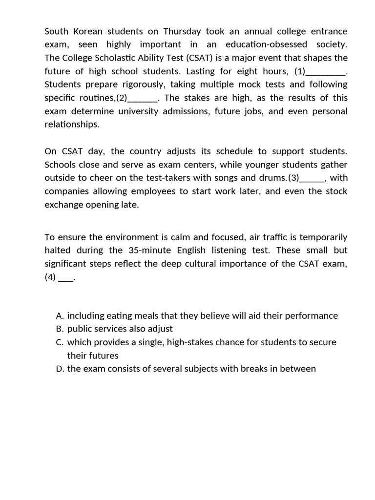 Korean Exam | PDF