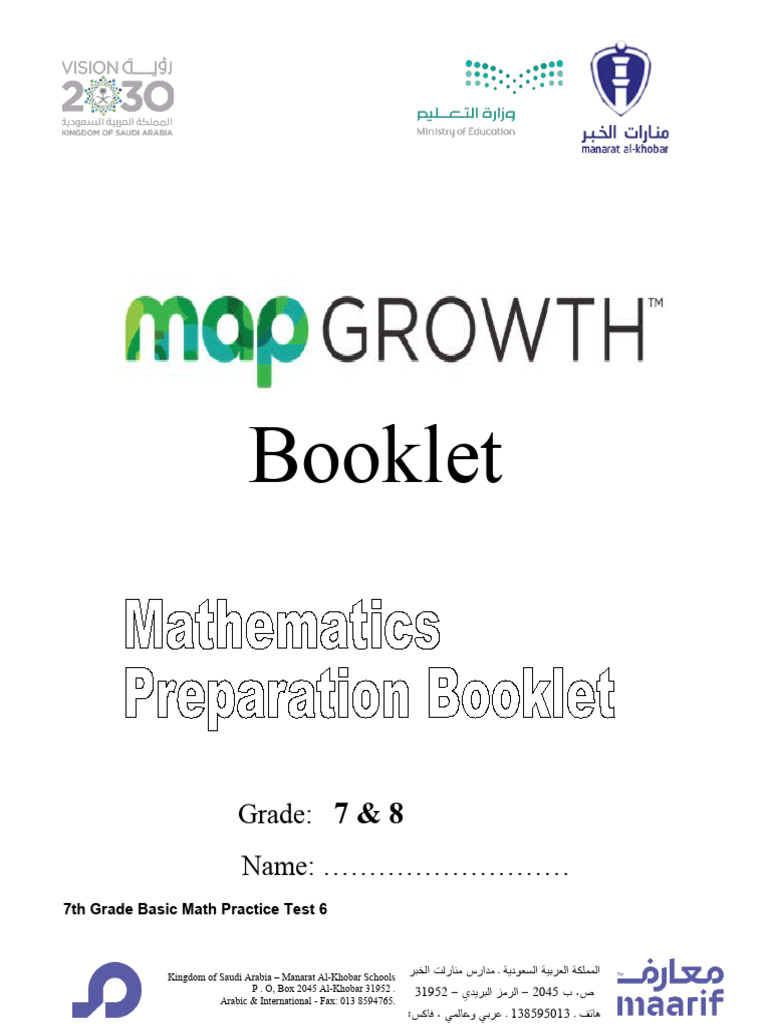 MAP Booklet G 7 G 8 Maths With Answers | PDF | Geometry | Mathematical ...