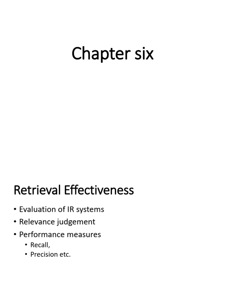 Retrieval Evaluation in Information Systems | PDF