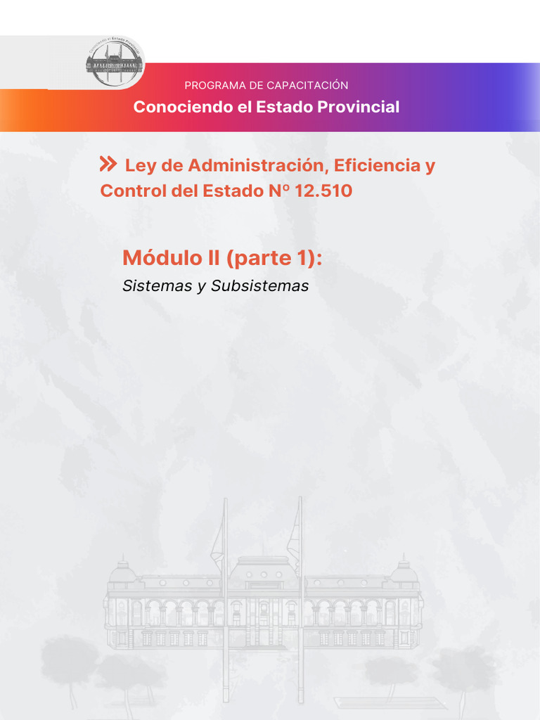 Módulo II Parte 1 - LEY N°12510 | PDF | Contabilidad | Presupuesto
