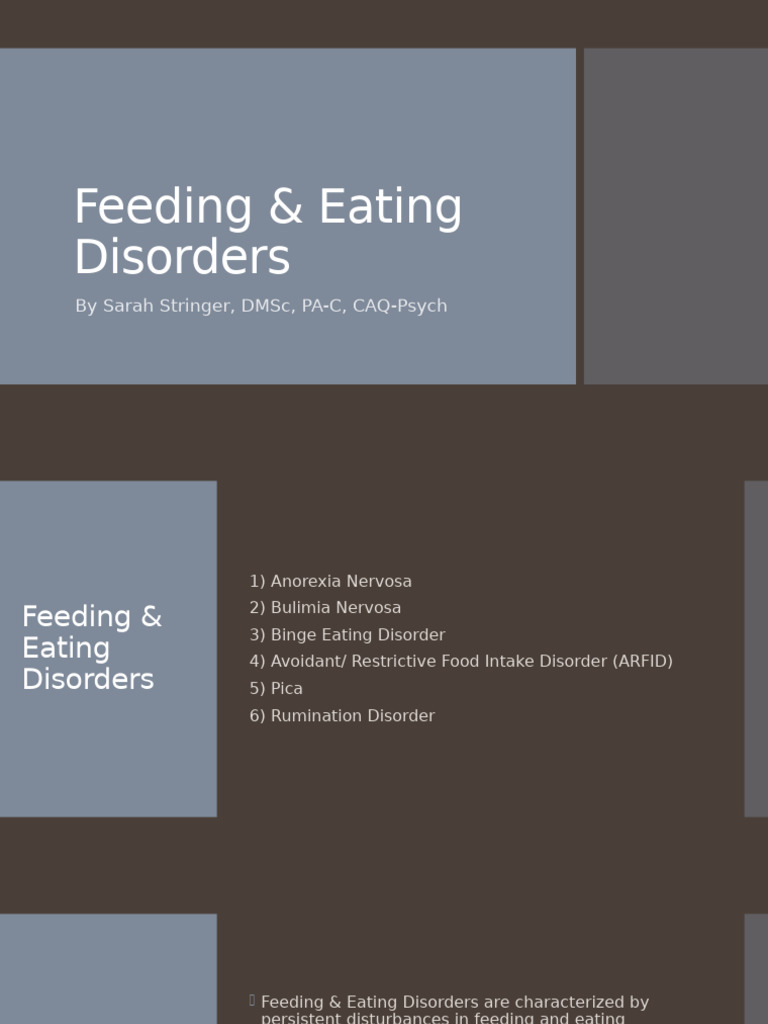Overview of Feeding & Eating Disorders | PDF | Anorexia Nervosa ...