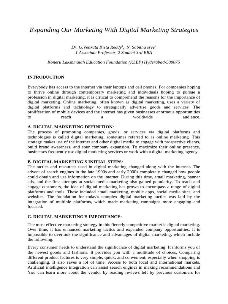 Digital Marketing Strategies for Growth | PDF | Digital Marketing ...