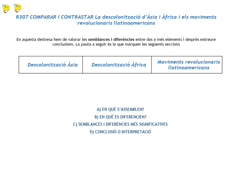 R307 COMPARAR I CONTRASTAR La Descolonització D'àsia I Àfrica I Els ...