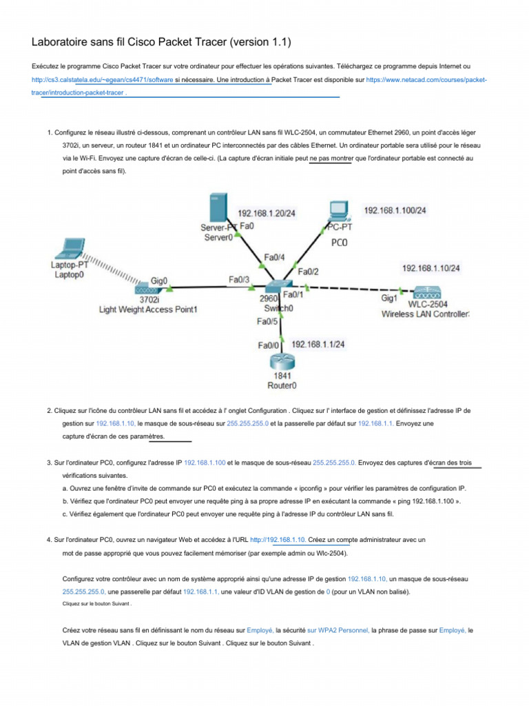 Configuration réseau sans fil Cisco | PDF | Adresse IP | Standards de ...