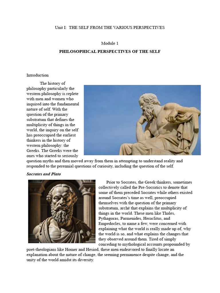 Philosophical Views on the Self | PDF | Philosophy Of Self | Socrates