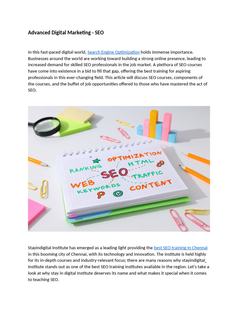Advanced Digital Marketing - SEO | PDF | Search Engine Optimization ...