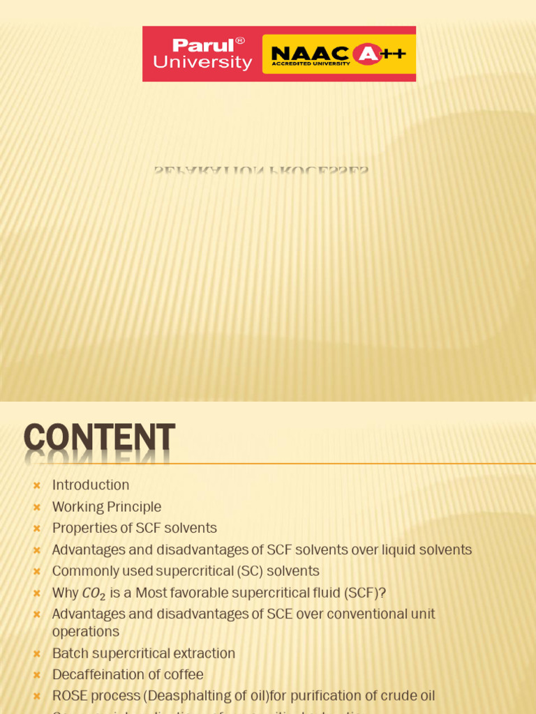 Supercritical Fluid Extraction Overview | PDF | Supercritical Fluid ...