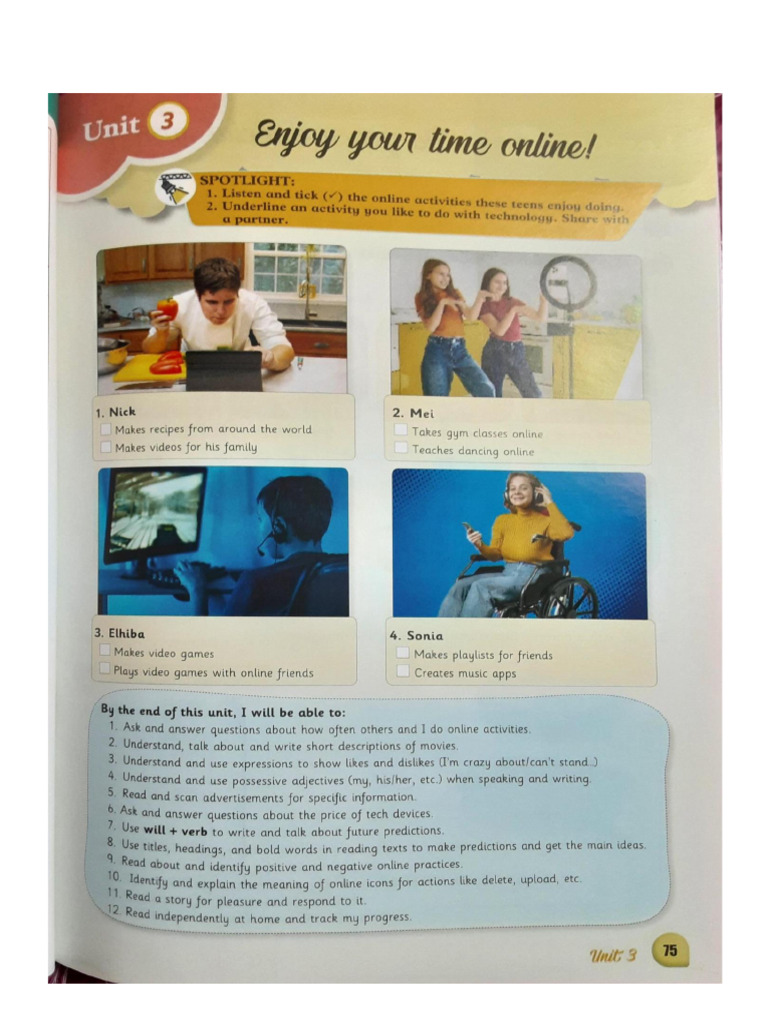 Spotlight 2 Unit 3 | PDF