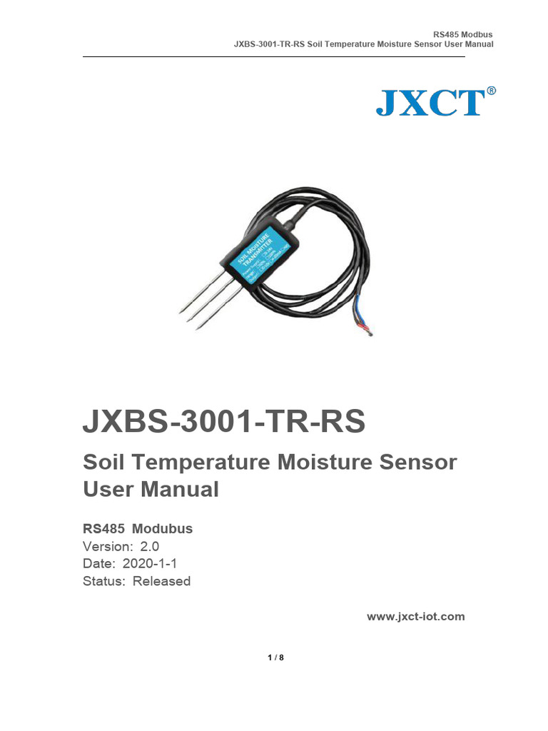 JXBS-3001-TR-RS Sensor Manual | PDF | Computing | Computer Engineering