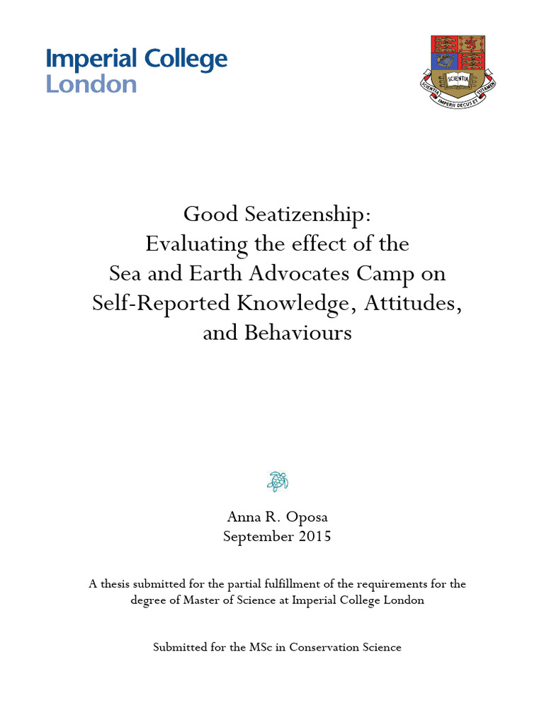 Oposa, Anna - Good Seatizenship | PDF | Philippines | Biodiversity