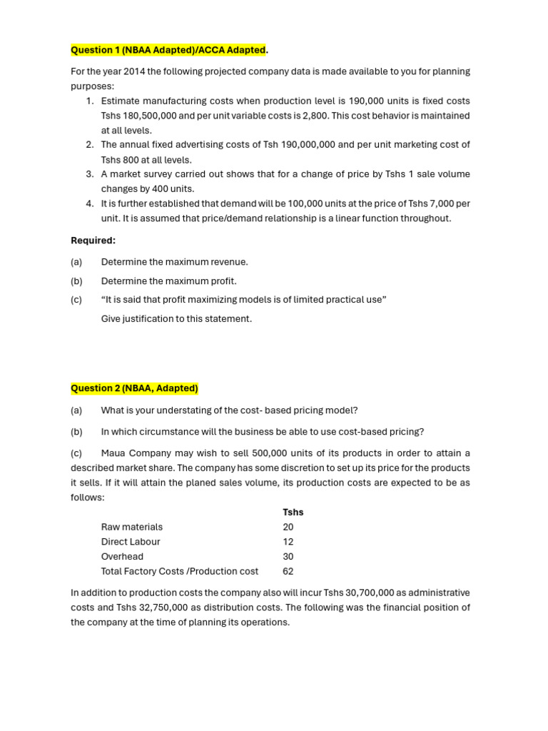 2014 Pricing and Cost Analysis Guide | PDF | Demand | Profit (Economics)