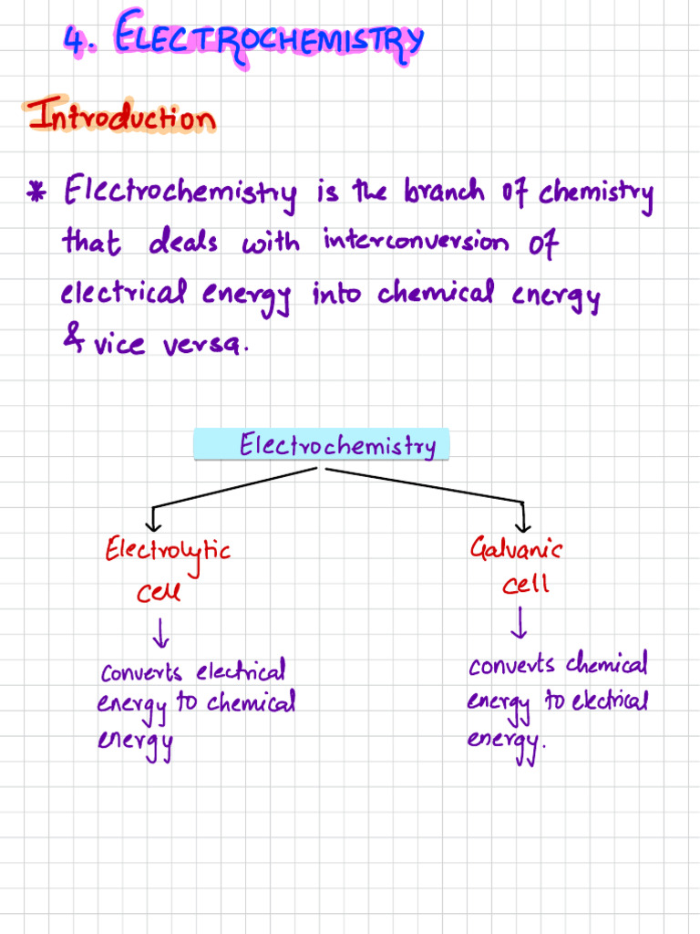 4 Electrochemistry Pdf Electrochemistry Anode