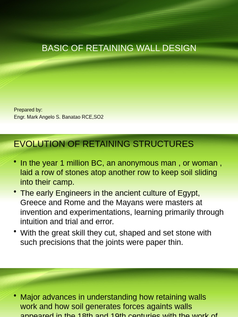 Basics of Retaining Wall Design | PDF | Deep Foundation | Building ...