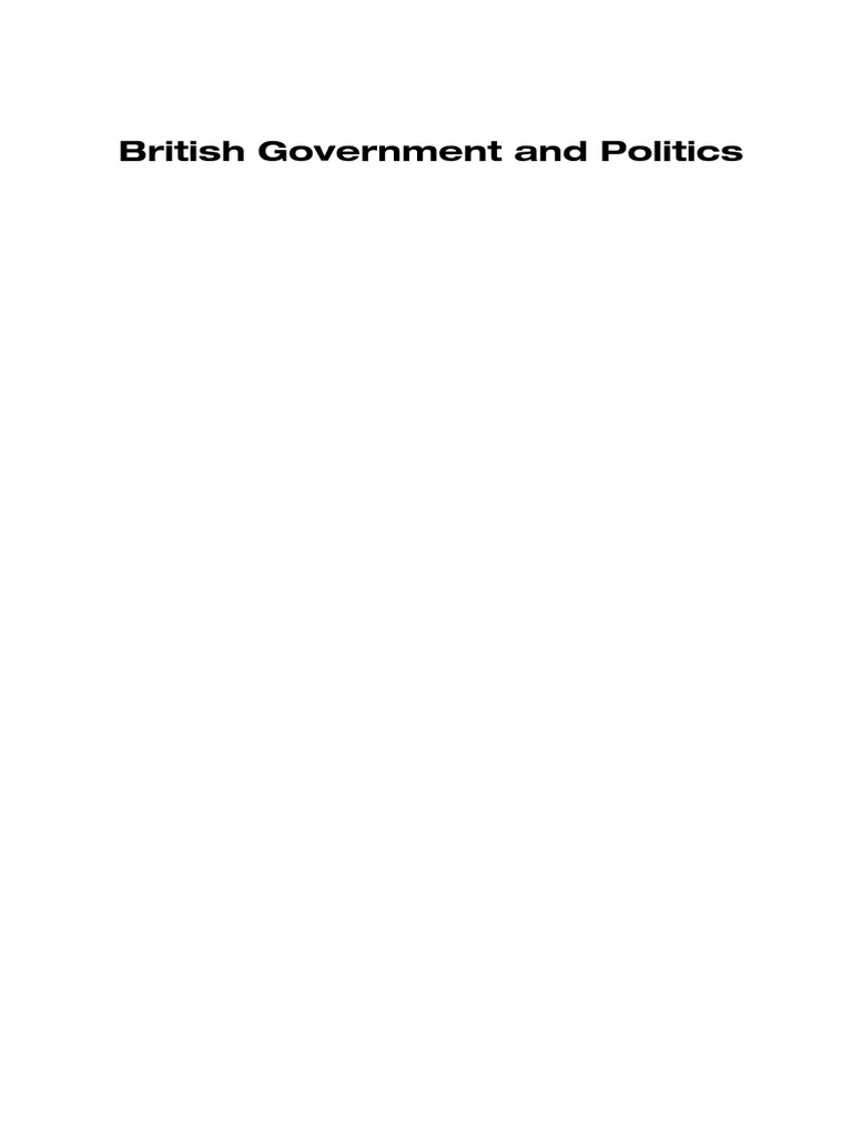 British Government and Politics | PDF | United Kingdom | Government