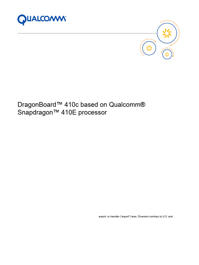 Dragonboard™ 410C Based On Qualcomm® Snapdragon™ 410E Processor | PDF ...