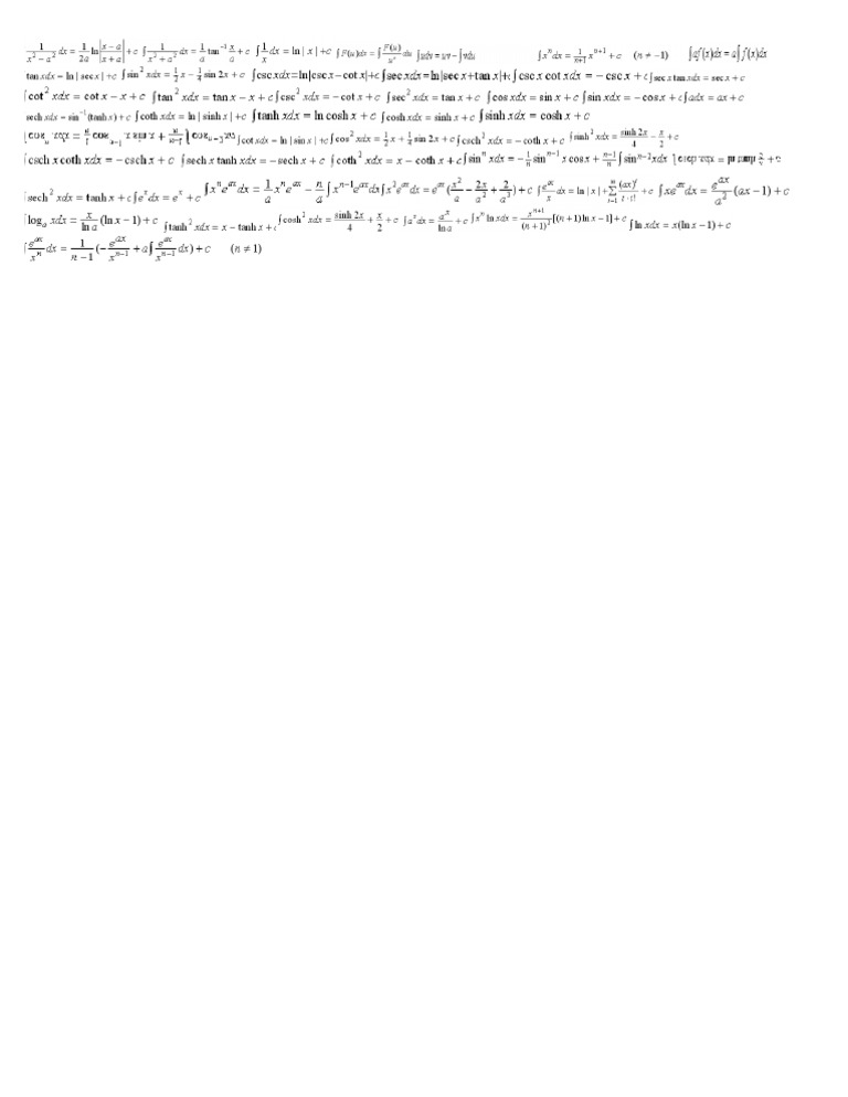 Integral Rules | PDF | Foreign Language Studies