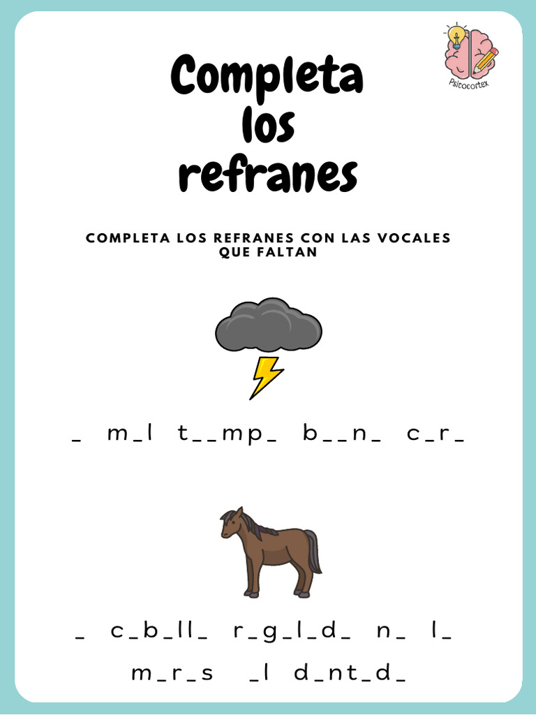 Completa Los Refranes Qtmoe6 | PDF