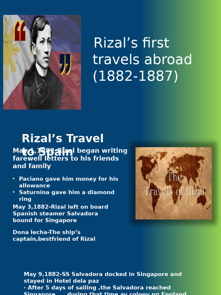 Rizal's First Journey Abroad (1882) | PDF | Spanish East Indies ...