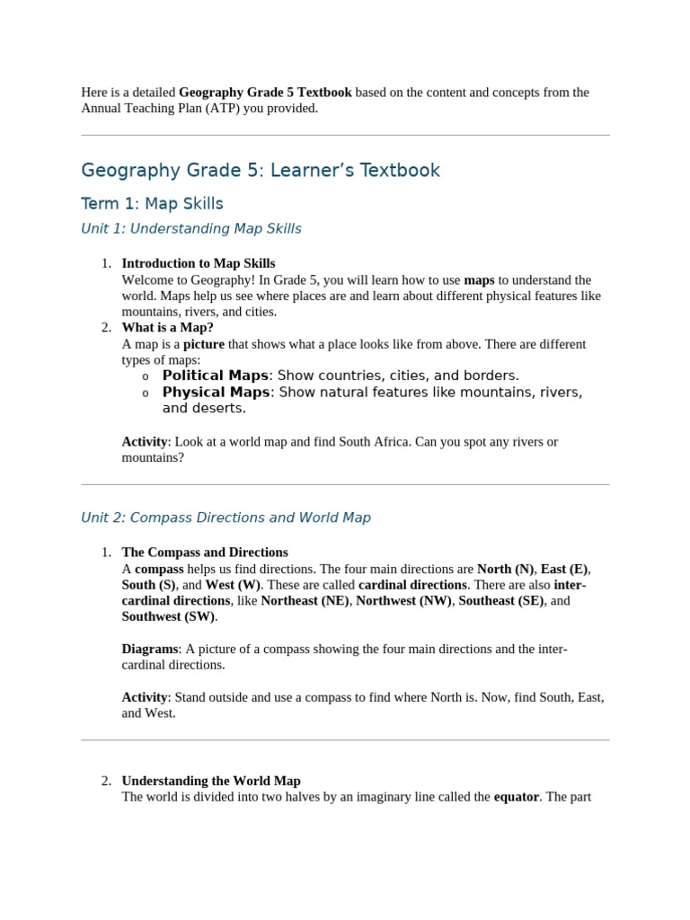 Rivers and Geography of South Africa | PDF | Earth Sciences | Physical ...