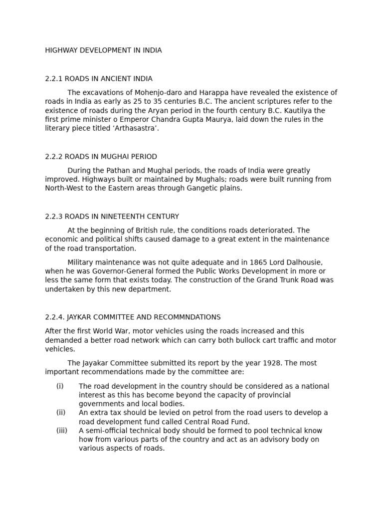 Highway Development in India | PDF | Road | Economies