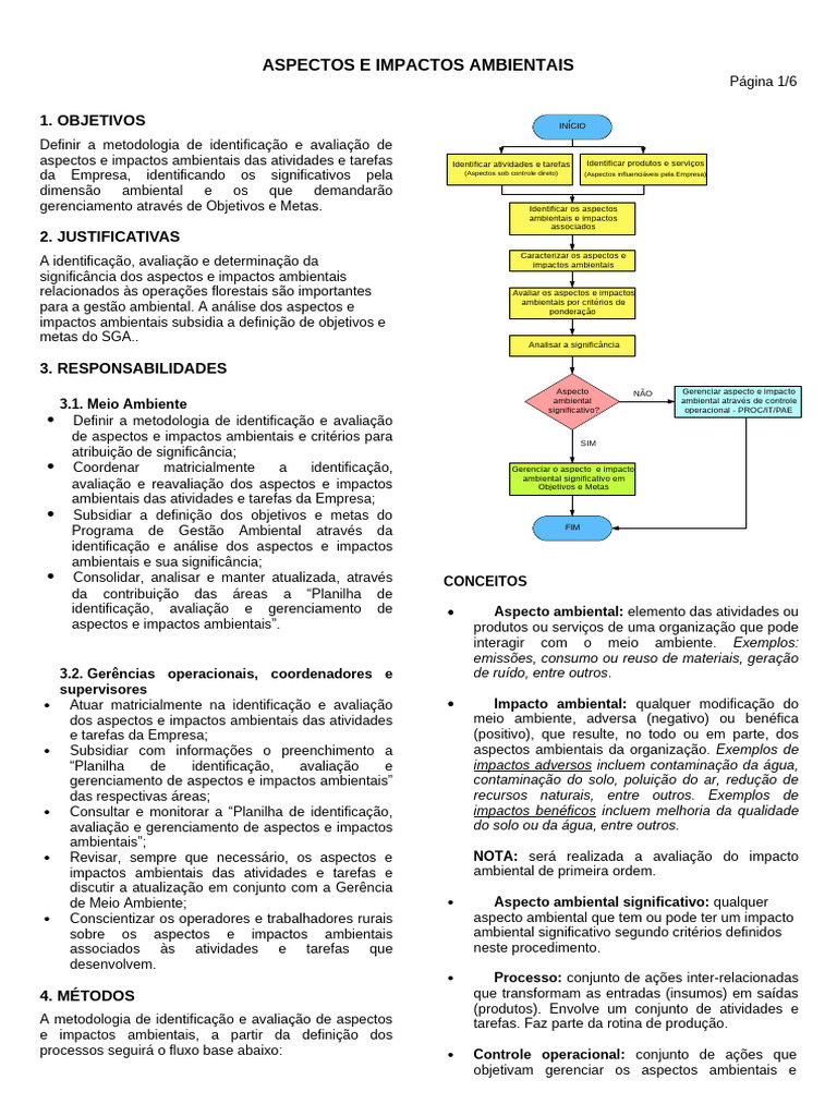 Aspectos e Impactos Ambientais | PDF | Ambiente natural | Business
