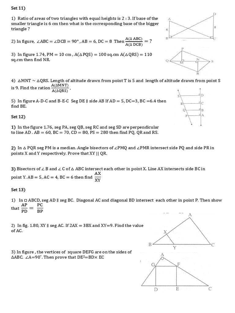 Triangle Area and Geometry Problems | PDF