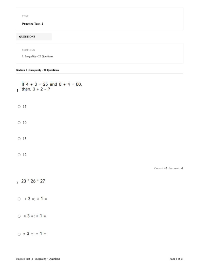 Inequality - 2 IPMAT | PDF