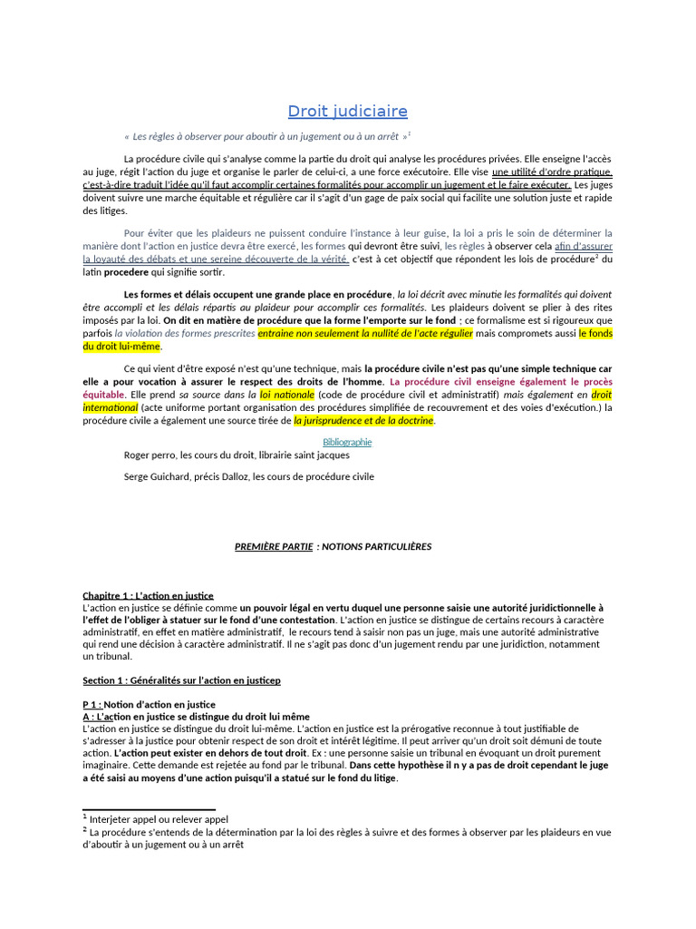 Procédure civile : Règles et actions judiciaires | PDF | Loi | Juge