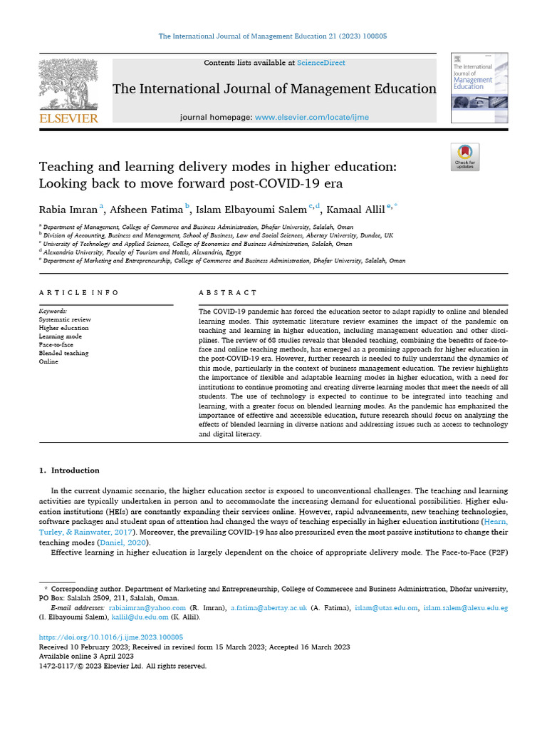 Teaching and Learning in Covid-19 | PDF | Educational Technology | Learning