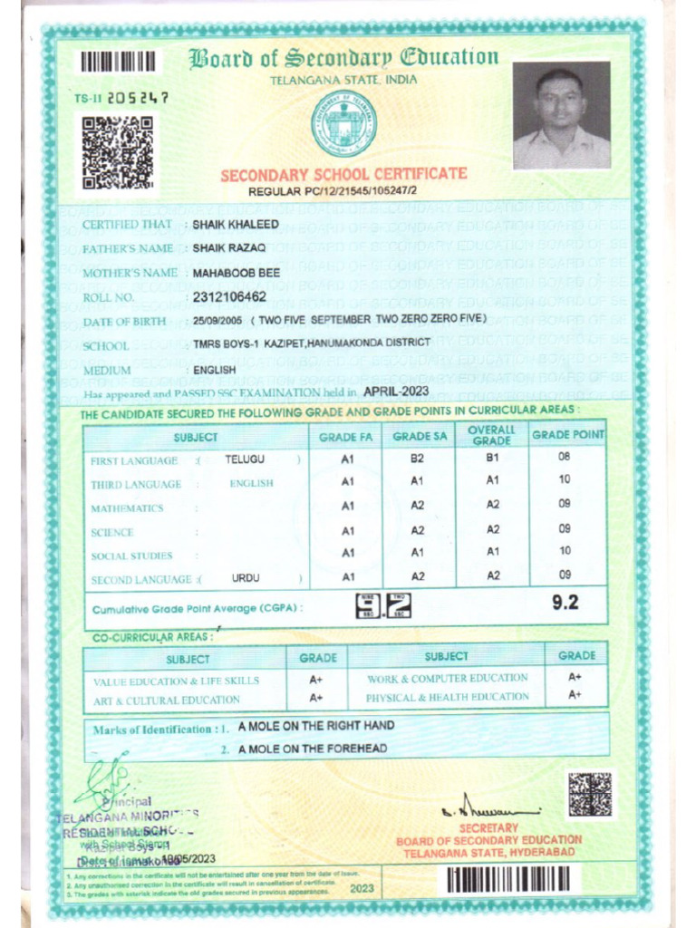 SH Classxmarksheet | PDF