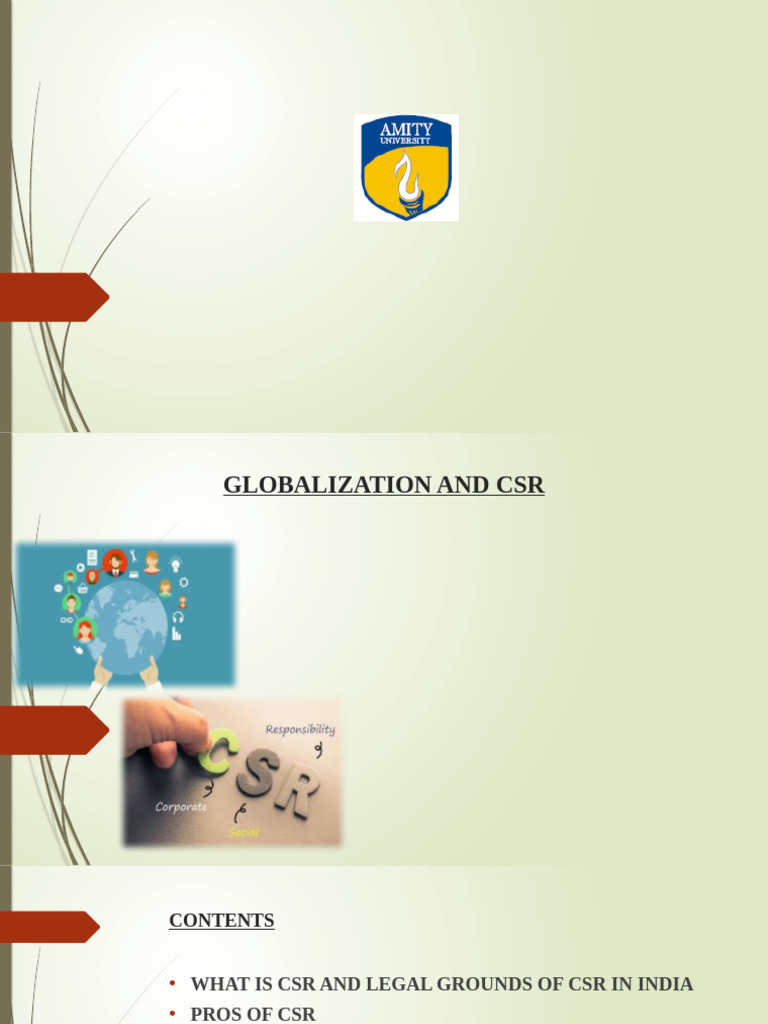 Globalization's Impact on CSR in India | PDF | Corporate Social ...