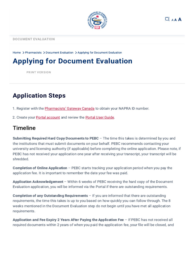 Document Evaluation Process for Pharmacists | PDF | Identity Document ...