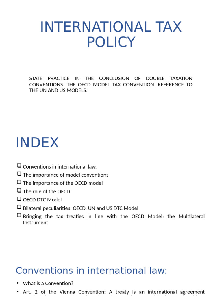 Oecd Double Taxation Convention – NZHGK